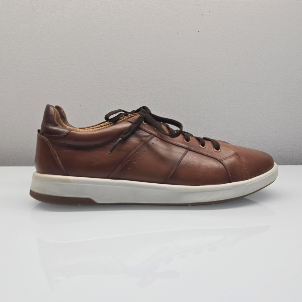 Florsheim Comfortech Leather Sneakers Men 10M Cognac Brown Casual Dress Shoes